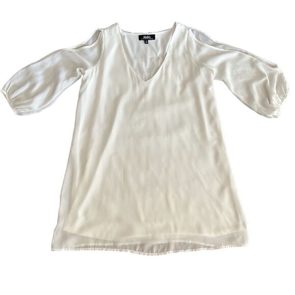 Lulu’s | Shifting Dears Ivory Long Sleeve Dress, Size M - Picture 5 of 10